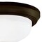 Westinghouse Fixture Ceiling Flush-Mount 60W 2Lght Classic 13In ORB Frost White Alabstr Glass 6429100 - alternate 3